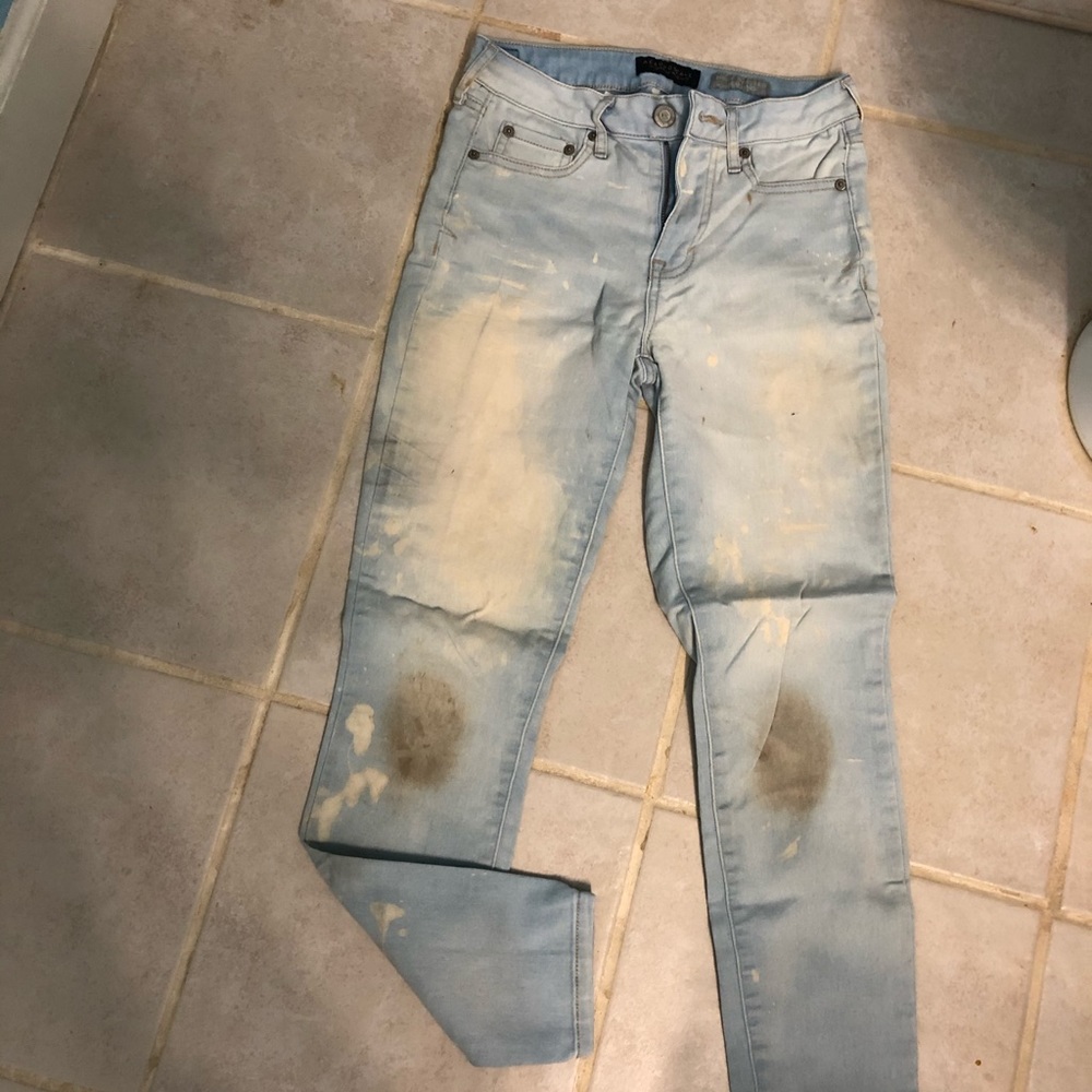 Distressed jeans